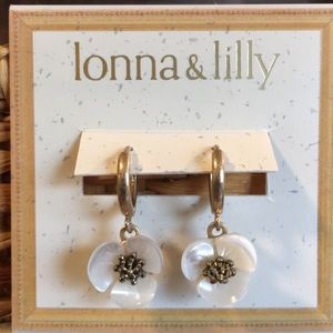 lonna & lilly  flower drop earrings